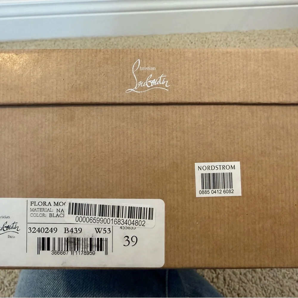 Christian Louboutin Black Loafers with Floral Embellishments - Picture 3 of 11